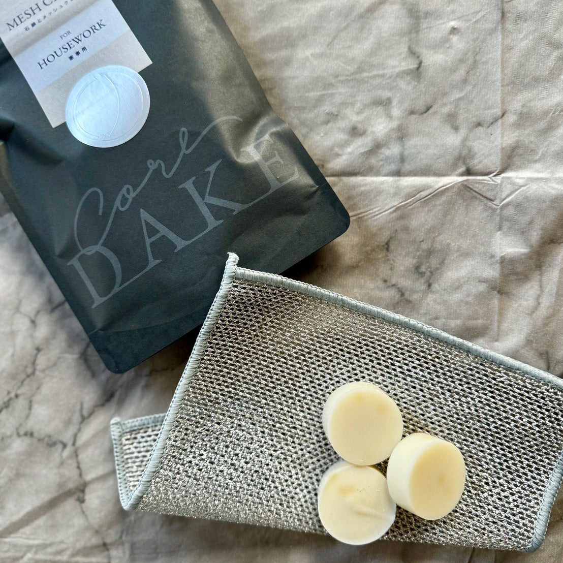 【ギフト】家事用石鹸バー＆メッシュクロスセット